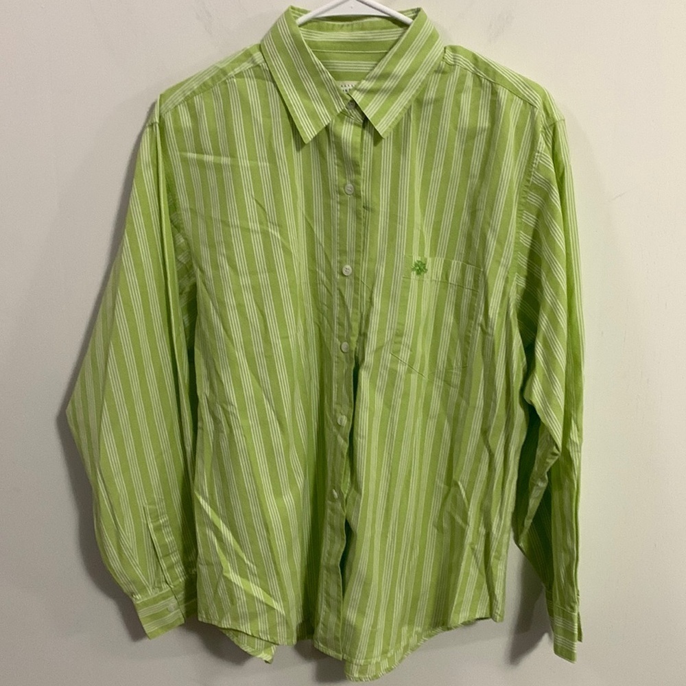 Susan Bristol Casuals striped button down blouse Size Large great condition - Picture 1 of 6